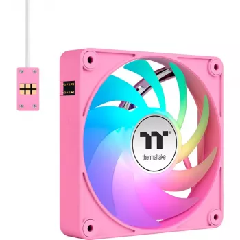 Ventoinhas de caixa Thermaltake CT120 EX ARGB 120mm rosa pack de 3