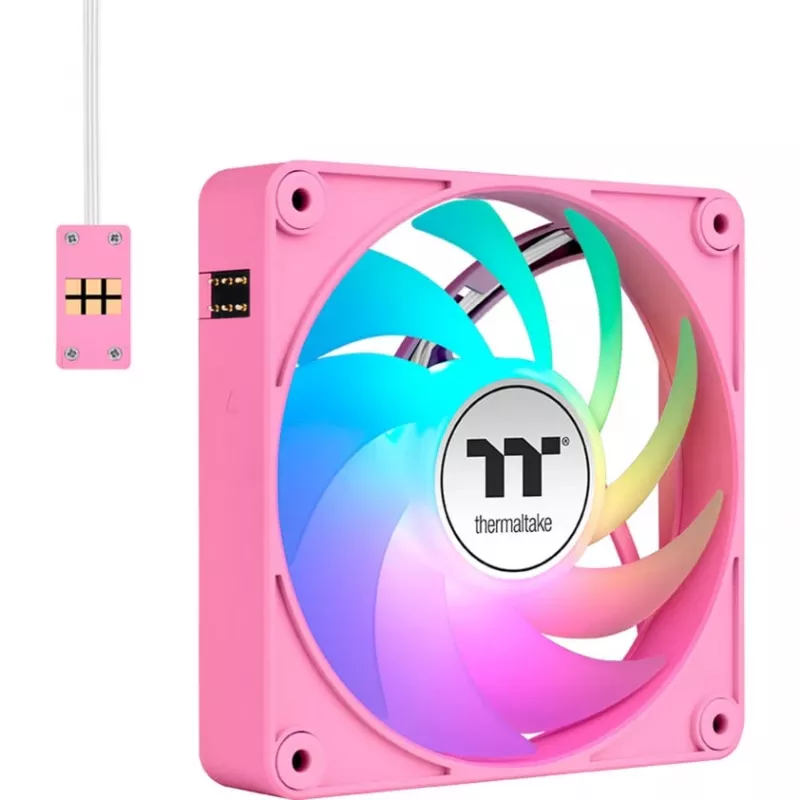 Ventoinhas de caixa Thermaltake CT120 EX ARGB 120mm rosa pack de 3