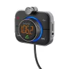 Transmissor FM SAVIO TR-14 Bluetooth USB, FM 87,6–107,9 MHz, MicroSD, USB-C, alimentação 12 V automóvel