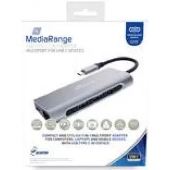 MEDIARANGE MRCS510 – USB 3.2 Gen 1 (3.1 Gen 1) Type-C – USB 3.2 Gen 1 (3.1 Gen 1) Type-A – USB 3.2 Gen 1 (3.1 Gen 1) Type-C – 3840 x 2160 píxeis – SD,SDHC,SDXC – 5000 Mbit/s – Prateado
