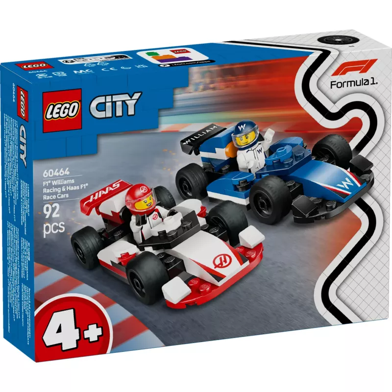 LEGO CITY 60464 F1 - Williams Racing & Haas F1 Carro de corrida
