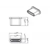 Tampa de proteção para conector fêmea DeLOCK 64014 USB Type-C preto 10 unid.