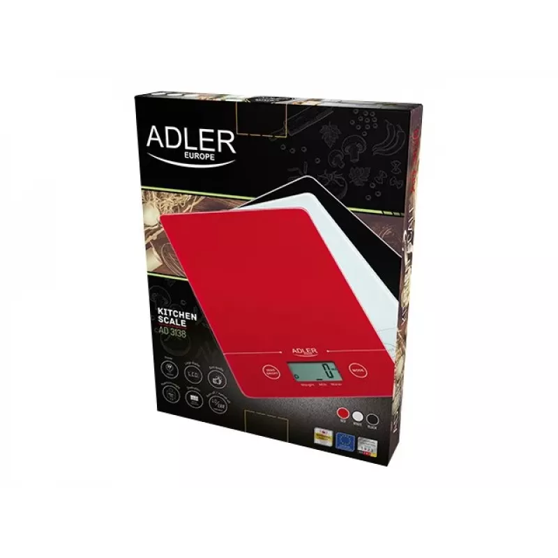 Balança de cozinha Adler AD 3138 w balança de cozinha eletrónica branca de bancada quadrada