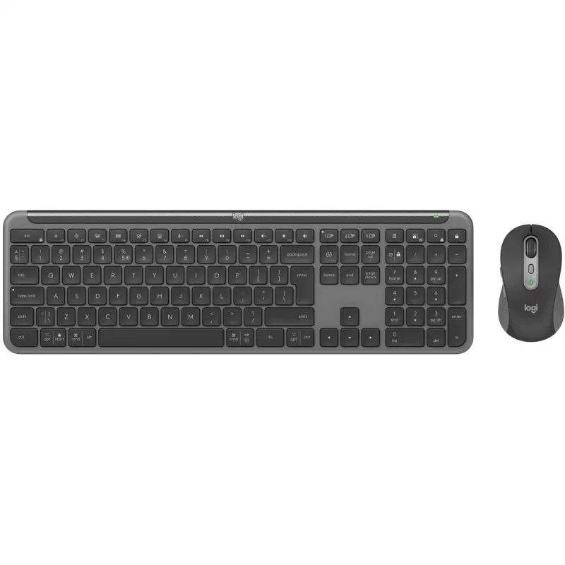 Logitech MK950 Signature slim teclado rato incluídos escritório RF Wireless + Bluetooth QWERTY US International grafite
