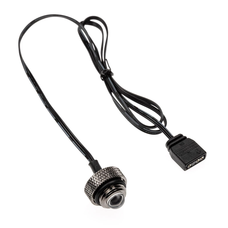 Tampões LED ARGB XSPC G1/4 5V 3-Pin, preto/cromado