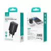 Carregador usams CC229 30W GaN USB-C e USB LED carregador de viagem compacto