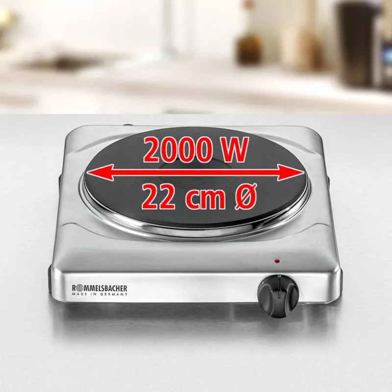 Placa de cozinhar Rommelsbacher THS 2022/E 1 zona com botão rotativo