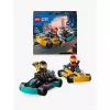 Brinquedo de construção LEGO 60400 City Karts com pilotos – conjunto de brincar com minifiguras e veículos