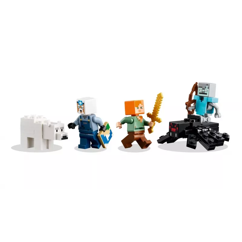 Brinquedo de construção LEGO Minecraft The Pickaxe Mine Set 21277 – 530 peças, 3 minifiguras, idade 8+