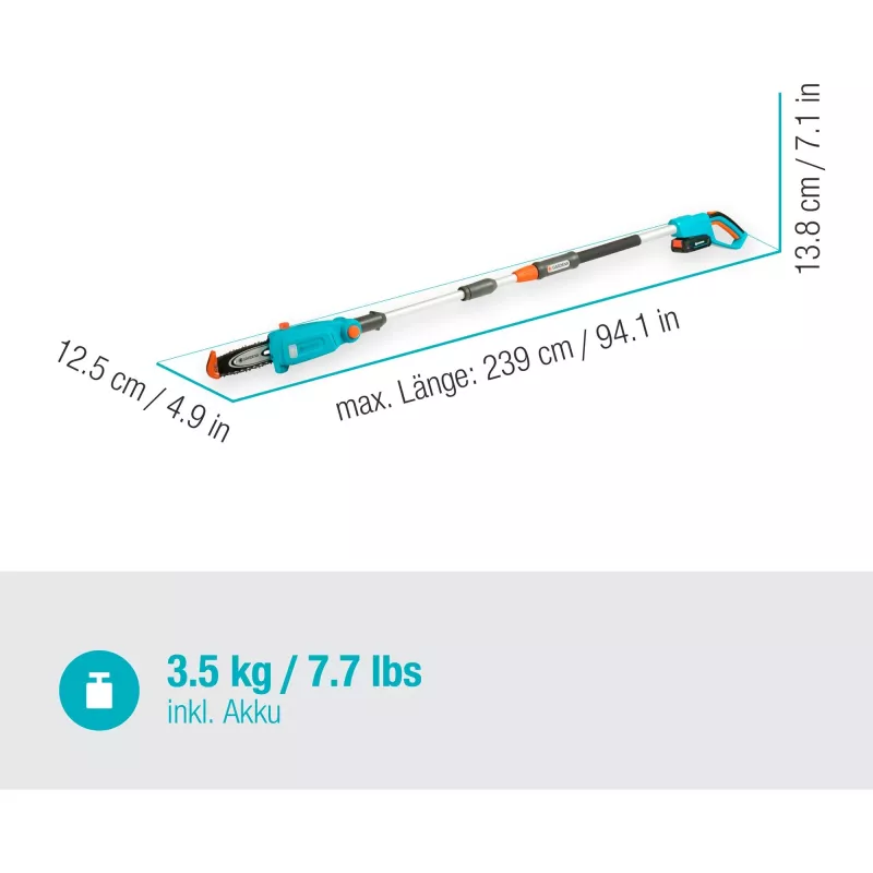 Gardena TCS 20 / 18V P4A 5 cm iões de lítio preto azul laranja