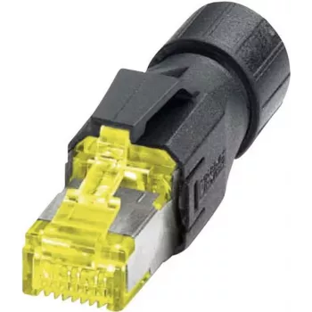 Conector RJ45 Phoenix Contact, IP20 - ficha CAT 6A, reto polos: 8P8C VS-08-RJ45-10G/Q amarelo, preto Phoenix Contact (1419001)