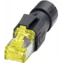 Conector RJ45 Phoenix Contact, IP20 - ficha CAT 6A, reto polos: 8P8C VS-08-RJ45-10G/Q amarelo, preto Phoenix Contact (1419001)