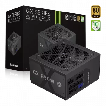 Fonte de alimentação Gamemax, 80 PLUS, Gold | GX 850GF | 850 W