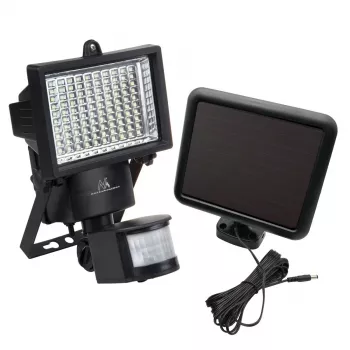 Projetor LED solar Maclean MCE442 com detetor de movimento projetor de parede luz crepuscular IP44 6W 6000K