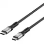 Cabo USB-C para USB-C Fast Manhattan (240 W), 1 m, carregamento de portátil 240 W + dados e vídeo de alta velocidade, compatível com todos os portáteis (requer fonte de alimentação USB-C 240 W adicional), transferência ultrarrápida a 40 Gbit/s, preto, 3 anos de garantia