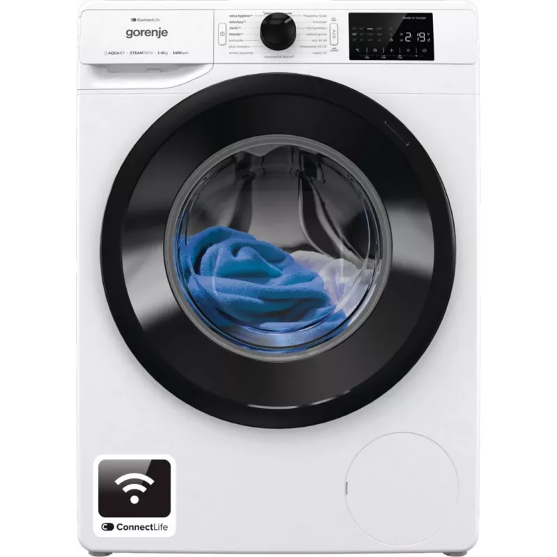 Máquina de lavar roupa independente Gorenje WPNEI84SASWIFI/PL 8 kg 1400 rpm Wi-Fi branco, motor inverter