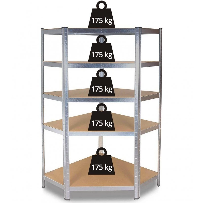 Top E Shop GC9030 estante de canto em metal, 30 cm