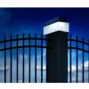 GB128 Lâmpada solar LED para postes de vedação e jardim, Preto - Verde Azul