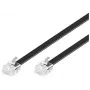 Cabo telefónico Microconnect MPK102S RJ-11 RJ-11 2 m preto