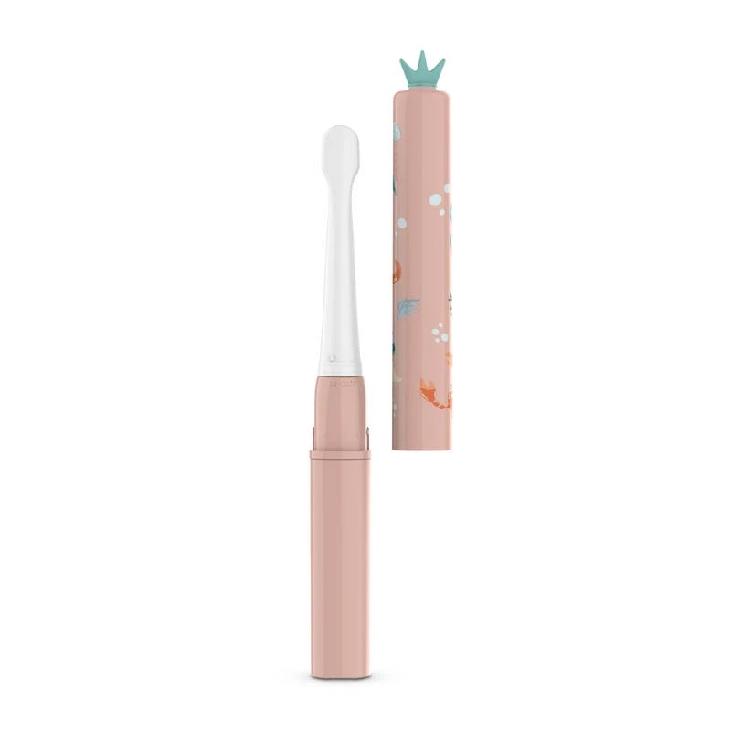 Escova de dentes elétrica infantil neno Pulito Coral — vibratória, cabeça de escova adequada a crianças, 2 modos, 2 cabeças de escova, bateria de iões de lítio recarregável
