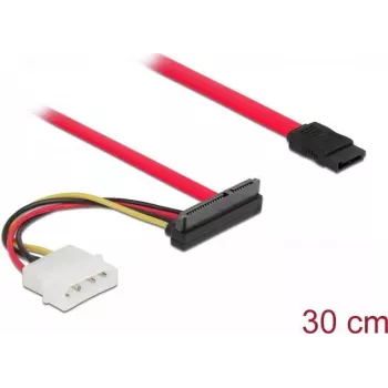Cabo SATA DeLOCK 86078 0,5 m SATA 7 pinos SATA 22 pinos Molex