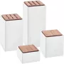 Conjunto de 4 recipientes de cerâmica para armazenamento ZWILLING 1002267 – vidrado, empilhável, hermético para chá, café, açúcar, especiarias