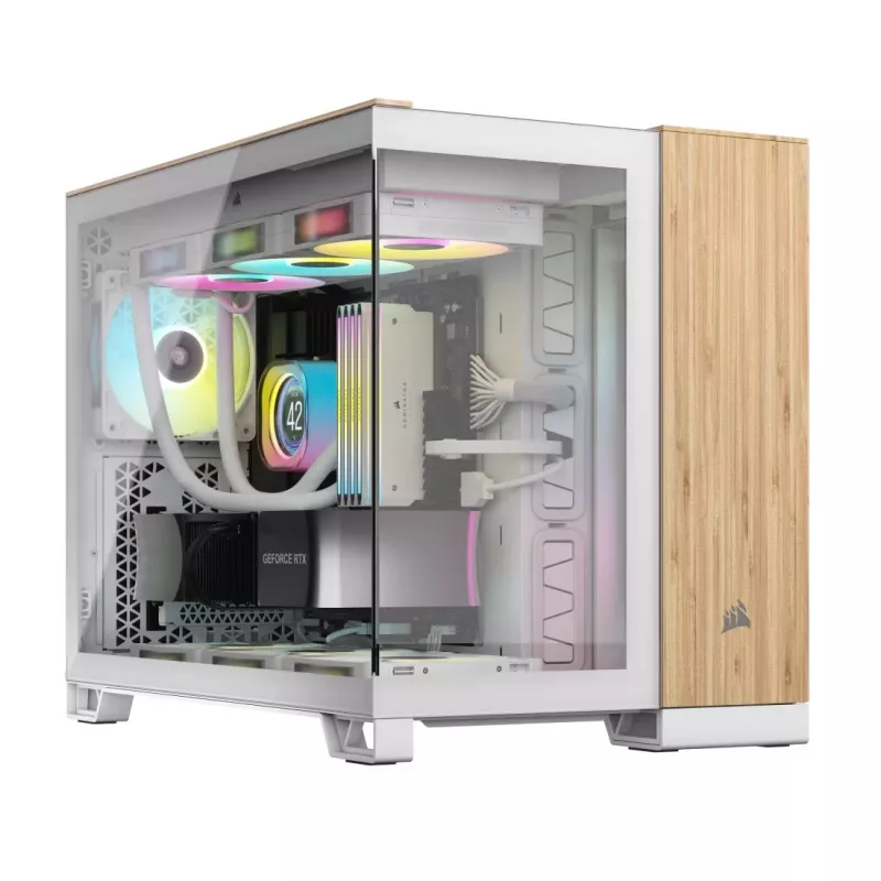 Caixa de computador Corsair CC-9011288-WW Midi Tower bambu, branco