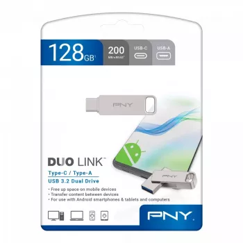 Pen USB PNY 128 GB USB Type-A USB Type-C DUO LINK