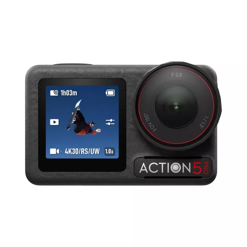 DJI Osmo Action 5 Pro Standard Combo câmara de ação, 40 MP, 4K Ultra HD 120 fps, sensor CMOS de 1/1,3", à prova de água a 20 m, preta