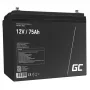Bateria UPS de chumbo-ácido selada Green Cell AGM25 12 V 75 Ah, VRLA, 75 Ah, 12 V, 21,3 kg