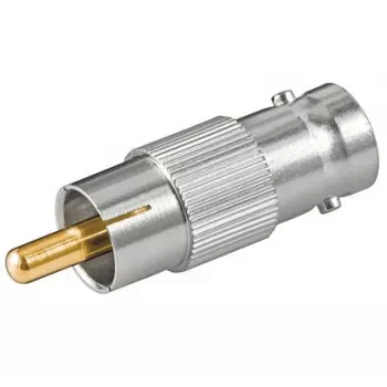 Microconnect BNCRCAADAPTOR adaptador de cabo RCA BNC prateado