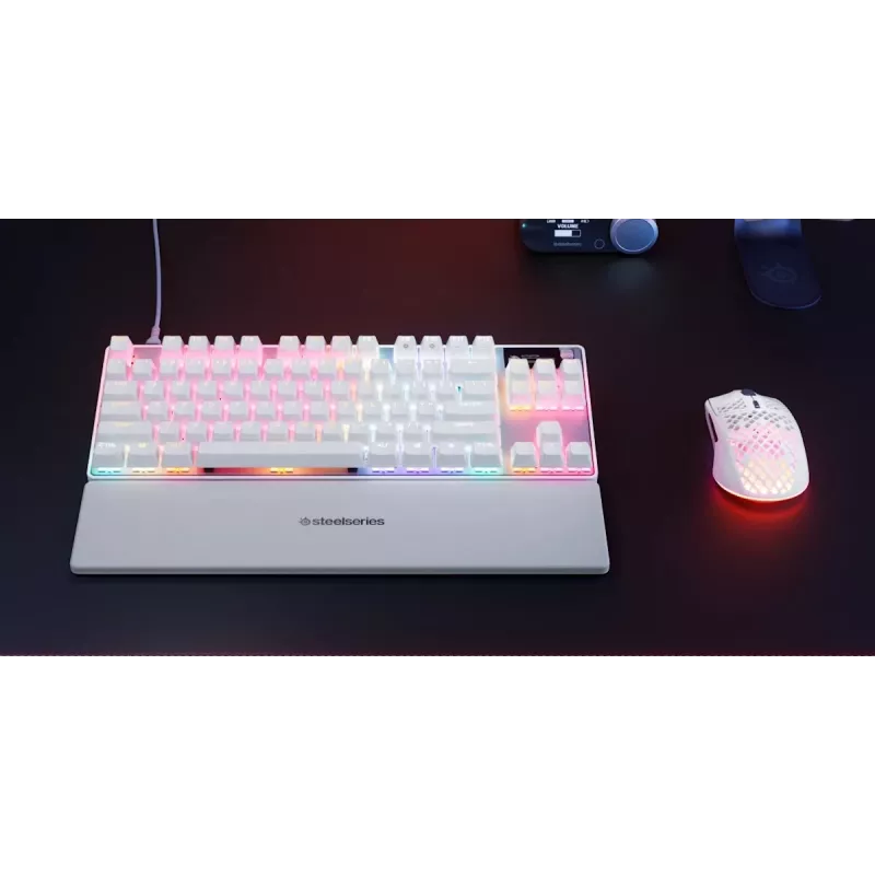 SteelSeries Apex Pro TKL Gen 3 teclado gaming, USB, inglês dos EUA, branco