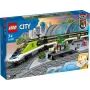 LEGO 60337 City Comboio de passageiros expresso Conjunto brinquedo telecomandado presente para crianças rapazes e raparigas com faróis funcionais 2 vagões e 24 peças de via