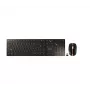 Teclado CHERRY DW 9100 fino com rato incluído universal RF sem fios + Bluetooth AZERTY francês preto