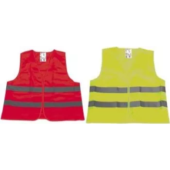 Colete de segurança IWH 540313, poliéster fluorescente de alta visibilidade, amarelo, vestuário de proteção sem mangas