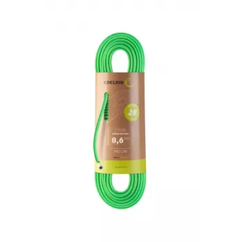 Corda estática Siskin Eco Dry 8,6 mm, 70 m, verde néon