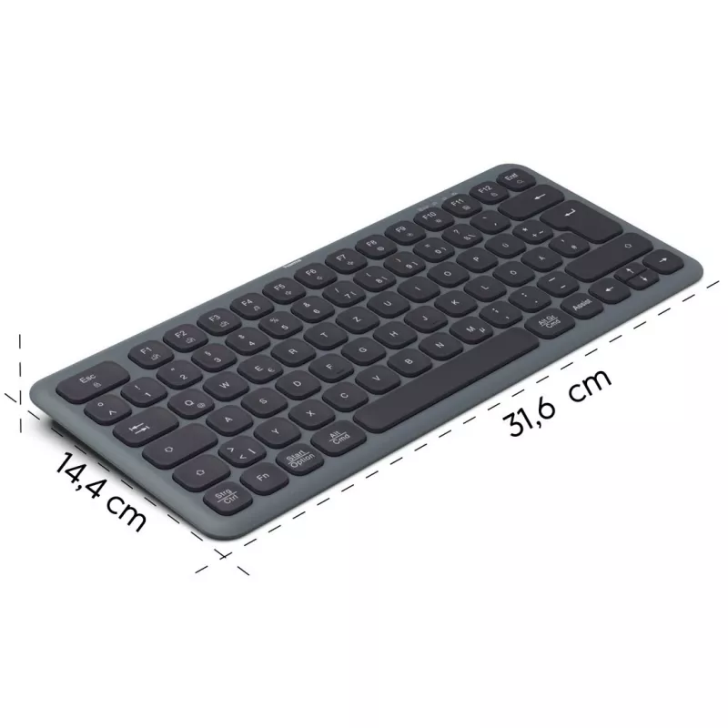WK-500 teclado multi-dispositivo preto-cinzento