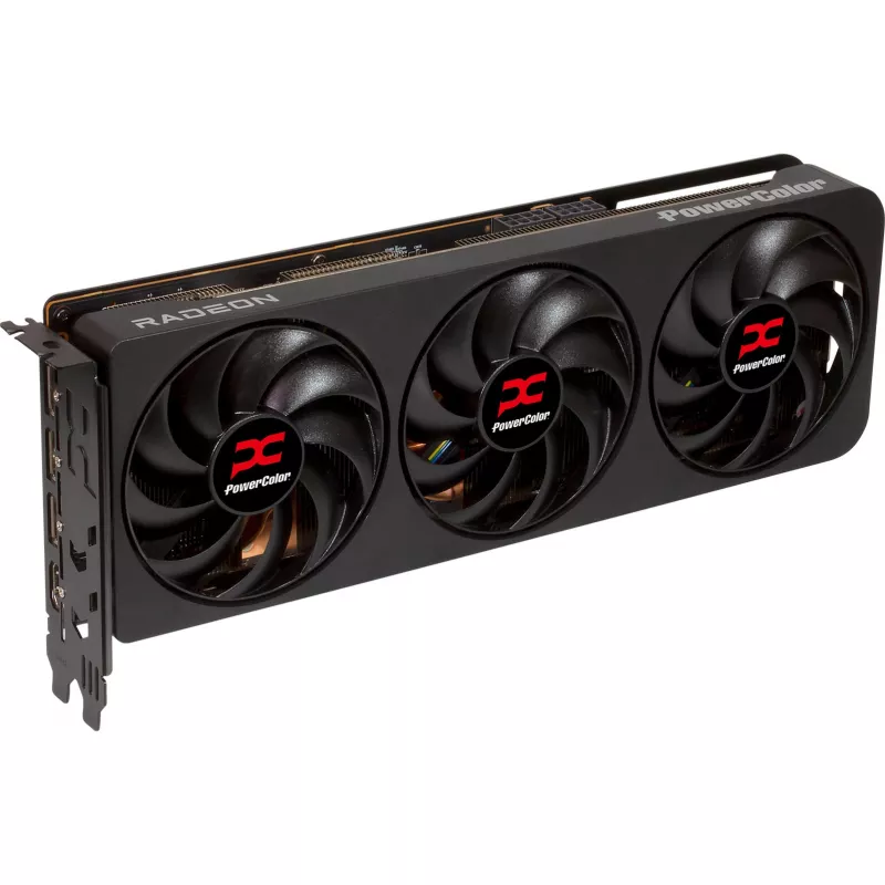 Placa gráfica PowerColor Radeon RX 9070 XT 16 GB GDDR6, PCIe x16 5.0, 256 bits, 289 mm, 3 ventoinhas