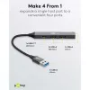 Hub USB Goobay Slim 4 portas, USB-A para USB-C™/USB-A, USB 3.2 (74458)