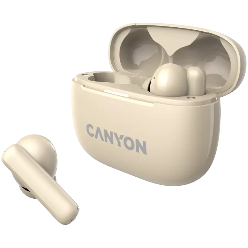Auscultadores e headset Canyon CNS-TWS10BG True Wireless Stereo (TWS) In-Ear para chamadas/música/desporto/dia a dia USB Type-C Bluetooth Bege (CNS-TWS10BG)