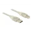 Cabo USB DeLOCK 83894 USB 2.0 2 m USB A USB B transparente
