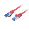 PATCHCORD LANBERG S/FTP CAT.6A 0.5M VERMELHO LSZH