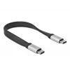 Cabo USB DeLOCK 85926 USB 3.2 Gen 2 0,22 m USB C preto prateado