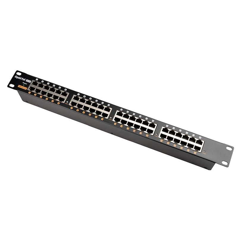 Injetor PoE Gigabit Extralink 24 portas 24x 1000Mb/s RJ45, montagem em rack