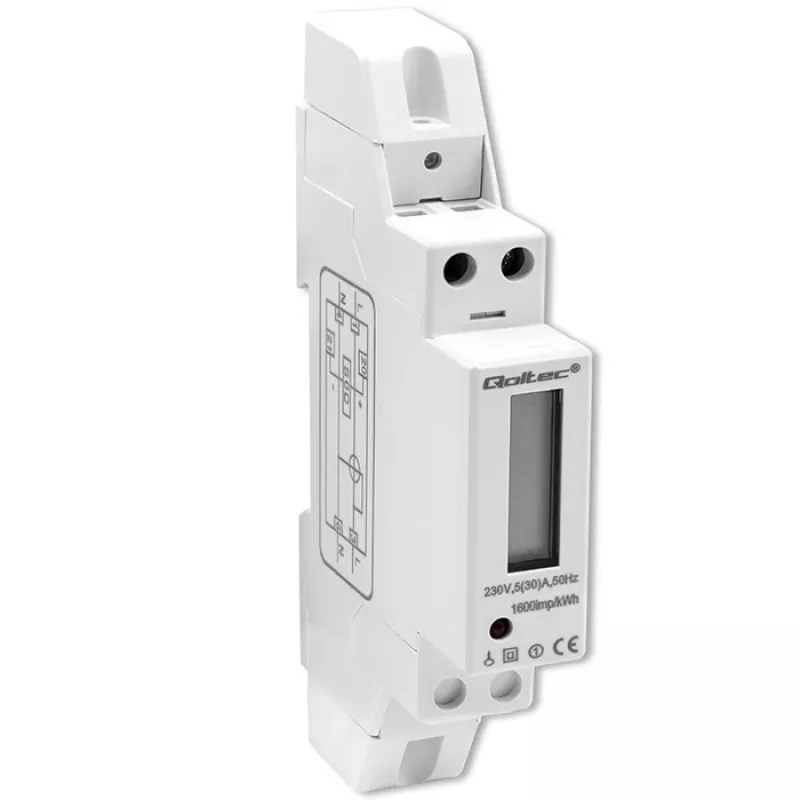 Contador eletrónico monofásico QOLTEC 50993 230V 30A