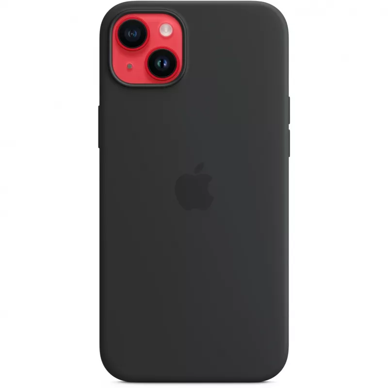 Capa de silicone Apple iPhone 14 Plus com MagSafe – Midnight