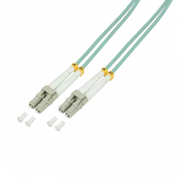 Logilink - cabo de patch - LC Multimode (M) para LC Multimode (M) - 50 m - fibra ótica - 50/125 µm - OM3 - isento de halogéneos - água-marinha (FP3LC50)
