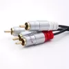 Qoltec 52338 cabo de áudio, 2 x RCA macho para 2 x RCA macho, 3 m, preto
