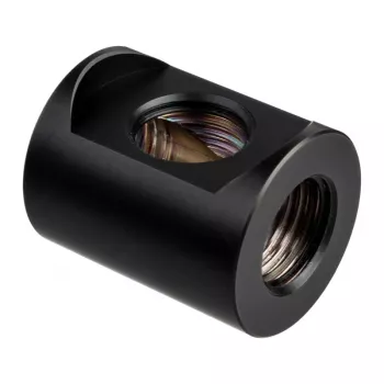 Fitting EKWB EK-Quantum Torque Splitter 3F T – Latão, Preto, Altura 28 mm