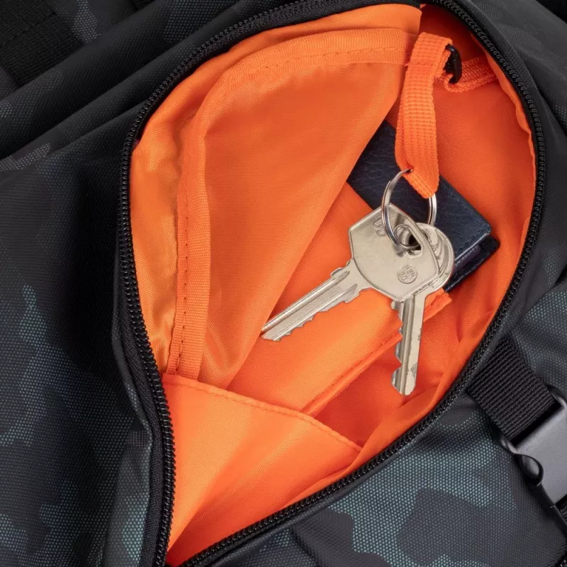 Mochila Rivacase Sherwood camuflagem, azul-marinho poliéster, poliuretano
